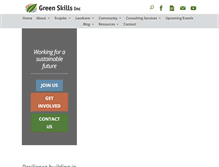 Tablet Screenshot of greenskills.org.au